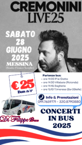 Cremonini LIVE 28 Giugno 2025 - Messina
